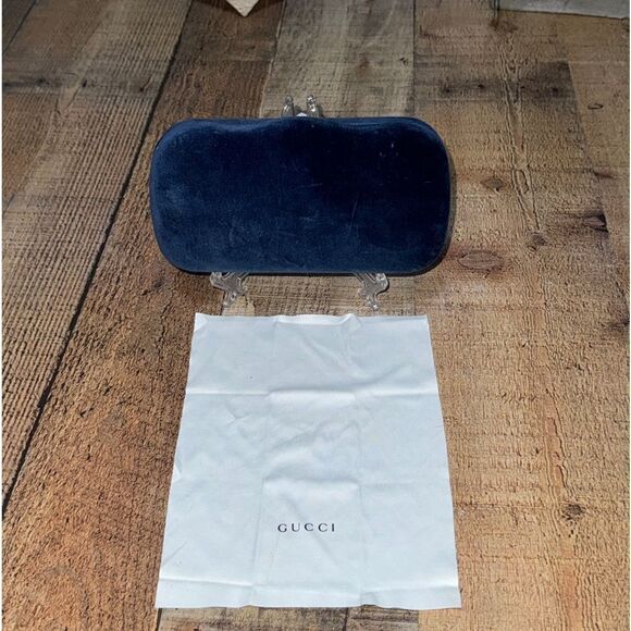 Gucci blue Velvet Sunglasses Eyeglasses Case & cloth main image 4